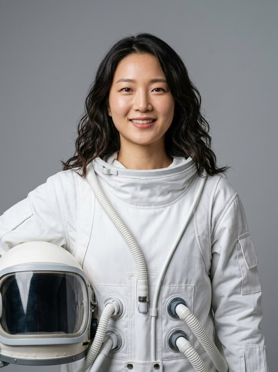 우주복 차림으로 변환된 결과