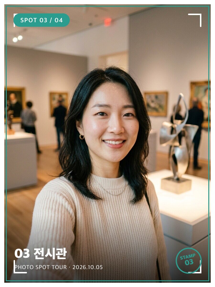 같은 참여자 · 03 전시관 스팟 · 스팟 프레임이 씌워진 사진